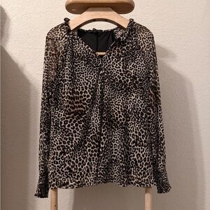 Adrienne Vittadini Animal Print Blouse size XL-H